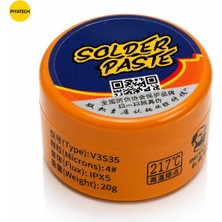 Piyatech V3S35 Kurşunsuz Krem Sıvı Lehim Macunu 217°C 20 gr Anakart ve Telefon Tamiri
