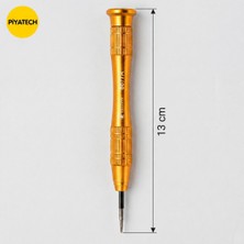 Piyatech 8877A 0.8X25MM Hassas Cep Telefonu ve Elektronik Tamir Tornavidası Alüminyum Saplı 13 cm