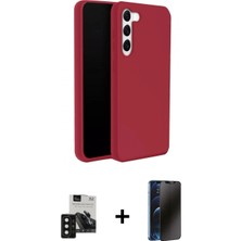 Marsilyan™- Galaxy S24 Kılıf Kozmos Yansıma Özel Seri - Siyah 3D Antistatik Hayalet Cam Ekran Koruyucu + Pvd Metal Kamera Lens - Sh