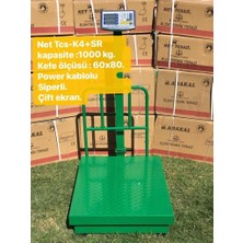  net tcs-k4+sr kapasite 1000 kg, kefe ölçüsü 60x80 pewer kablolu siperli çift ekran