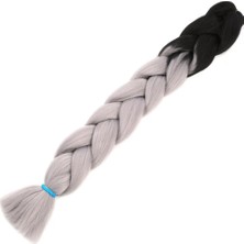 Maxi Trendy Afrika Örgülük Sentetik Ombreli 100 Gr. / Siyah / Orta Ton Gri