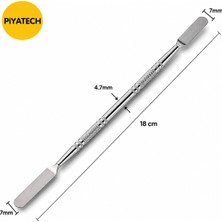 Piyatech Paslanmaz Çelik Çift Taraflı Mini Spatula ve Hassas Kazıyıcı Tamir Seti 18 cm