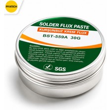 Piyatech BST-559A Kurşunsuz Lehim Pastası Krem Flux 30G Bga Pcb Devre Kartı Tamir Macunu