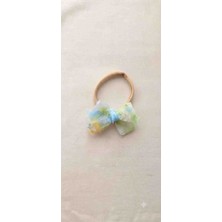 Liliza Accessories Çiçek Dokulu Tül Yenidoğan Bebek Bandı