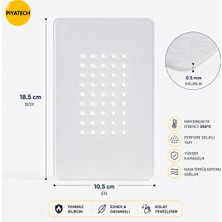Piyatech Yanmaz Silikon Delikli Kaymaz Seperatör Pedi 18.5X10.5 cm 300 Derece Isıya Dayanıklı Çok Amaçlı Mat