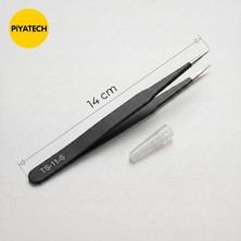 Piyatech Profesyonel Hassas Sivri Uçlu Paslanmaz Çelik Cımbız Anti-Manyetik Elektronik ve Hobi Cımbızı Ts-11-S