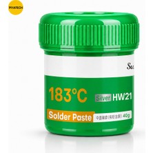 Piyatech HW21 183 Derece Gümüşlü Krem Sıvı Lehim Macunu Pastası 40 gr Anakart Tamir