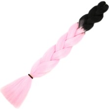 Maxi Trendy Afrika Örgülük Sentetik Ombreli 100 Gr. / Siyah / Şeker Pembe