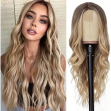 Maxi Trendy Rus Kumralı Dore Sarı Ombreli Tül Peruk