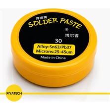 Piyatech Br-30 SN63/PB37 Krem Lehim Pastası Lehim Macunu 25-45 Mikron Smd Bga Anakart ve Entegre Tamiri