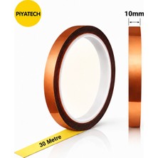 Piyatech Kapton Yanmaz Bant Yüksek Isıya Dayanıklı Isı Bandı 10 mm x 30 Metre
