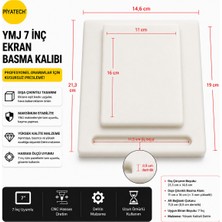 Piyatech Ymj 7 Inç Uyumlu Ekran Basma ve Revize Kalıbı - Profesyonel Oca Ekran Cam Yenileme Kalıbı (16X11 cm Iç Ölçü)