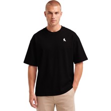 Rook Karga Logolu Flex Baskılı T Shirt - Erkek