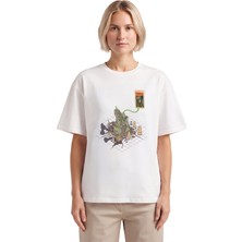 Rook Çığlık Tablosu Kale Dijital Baskılı T Shirt - Kadın