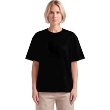 Rook Karga - Kale Puf Baskılı T Shirt - Kadın