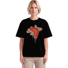 Rook Eriyen Saat Dtf Baskılı T Shirt - Kadın