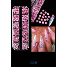 Misyul Tırnak Süsleme Pembe Kristal Taş Seti, Nail Art Tırnak Süslemesi