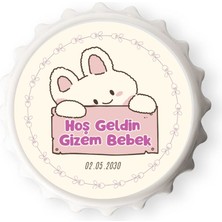 Hediye Vakti Doğum Günü ve Baby Shower Hediyesi Isimli Metal Magnet Seti (10 Adet)