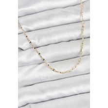 MertUS cm 14K Gold Renk Pirinç Gemi Zinciri Model Kadın Kolye 5886 - DUP8462-9865
