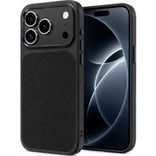 Fix Tech iPhone 17 Pro Max Modeline Uygun Deri Dönüşüm Case Telefon Kılıfı Siyah