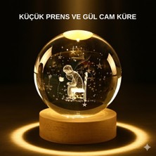 MertUS Küçük Prens Işıklı Küre Lamba Ahşap Taban Büyük Boy Hediyelik - DUP4553-1767