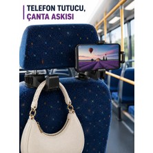 MertUS Araç Içi Telefon Sabitleyici ve Koltuk Arkası Çanta Askılığı - DUP2350-9061