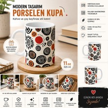 Tişört Kodu Modern Soyut Desenli Porselen Kupa