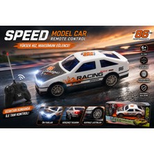 1000 Çeşit Hediye Dünyası Uzaktan Kumandalı Yarış Arabası Rc Araba Speed Model Car 6+ Yaş Beyaz
