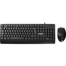 Everest KM-619 Siyah USB Kablolu Q Standart Klavye + Mouse Set