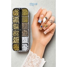 Misyul Tırnak Süsleme Gold Afrodit Charm Seti, Nail Art Tırnak Süslemesi