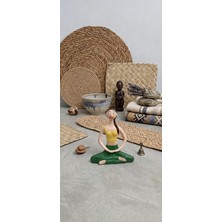 VGantt El Yapımı Kil Meditasyon ve Yoga Figürü - Dekoratif Hediyelik Biblo