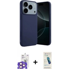 Marsilyan™- iPhone 17 Pro Max Kılıf Kozmos Yansıma Özel Seri - Şeffaf Pasifik Cam Ekran Koruyucu + Bilvis Titan Kamera Lens - Tu