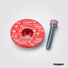 Heugers Toopre Kırmızı Alüminyum Furç Kapağı | Rainbow Vidalı