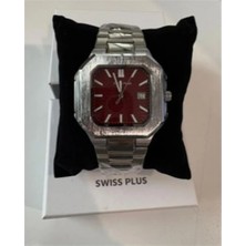 Casio Swiss Plus Man Watch Premium Seri Model-9 RS23146 Bordeaux-Silver
