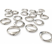 Major Hobi 25X25 mm Oval Plastik Boncuk Aparatı Delikli Takı Yapım Aksesuarı Hobi Malzemesi 25 Adet
