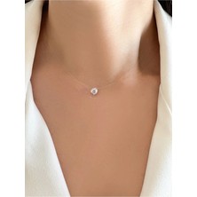 Charmlucky Tek Taş Hayalet Kolye - 925 Gümüş