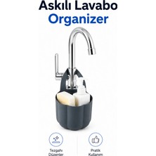 Ovela Askılı Musluk Organizeri - Lavabo Kenarı Sünger ve Sabunluk Düzenleyici Sepet