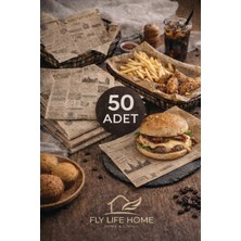 Fly Life Vintage Desenli Sunum Kağıdı | Gazete Desen Sunum Kağıdı | Karışık Desen (50 Yaprak)