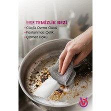 10 Adet Çok Amaçlı Inox Tel Temizlik Bezi Hijyen Bulaşık Bezi Tek Katmanlı Çizmez Zor Kir Bezi