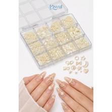 Misyul Tırnak Süsleme Pearl Dream Charm Seti, Inci Nail Art Tırnak Süslemesi