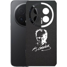 Kapps Honor Magic 8 Pro ile Uyumlu Bumper Serisi Premium Arka Kapak Kaplama(Kenarlar Yoktur!)
