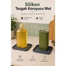 Silikon Şişe ve Teneke Altlığı - Sızıntı Önleyici Yüksek Kenarlı Tezgah Koruyucu Mat