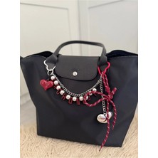 Charmlucky Bordo Kalpli Zincir Charm Çanta Aksesuarı
