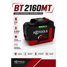 Retools BT2160MT Bordo 6.0 Ah 21V Batarya