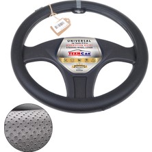 PINUKS TC15-150011 Direksiyon Kılıfı Poşetli Geçme 38CM N.siyah Yüzük Gri Ithal Premium
