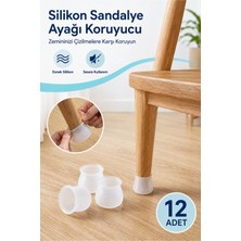 Fly Life Silikon Sandalye ve Masa Ayağı Koruyucu, Zemin Çizilme Önleyici (12 Adet)
