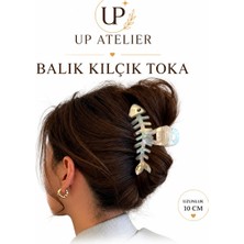 Up Atelier Beyaz Balık Kılçık Kemik Toka