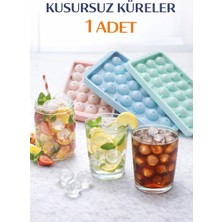 Pratik ve Şık 33'lü Küre Yuvarlak Buz Kalıbı - Küre Buzluk 33'lü Buz Içecek Topu
