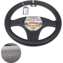 PINUKS TC15-150016 Direksiyon Kılıfı Poşetli Geçme 38CM N.siyah Yüzük Sarı Gold Ithal Premium