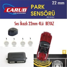 PINUKS BR0015920 Park Sensörü Sesli 22MM 4 Lü Beyaz Ithal Premium